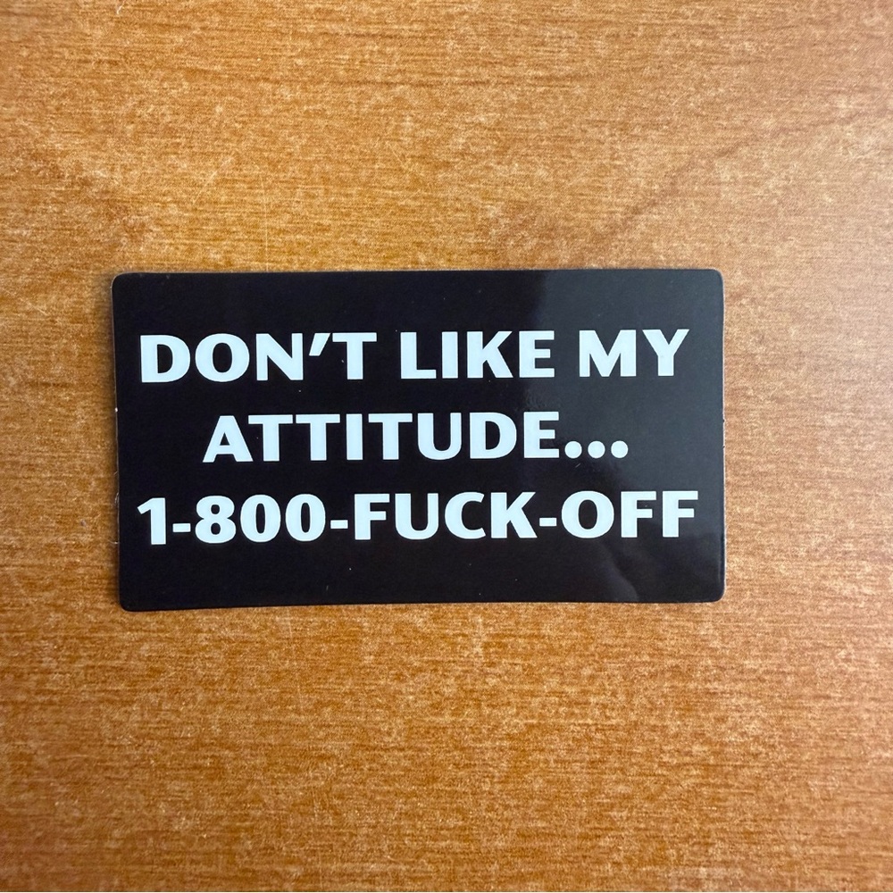 Black Attitude Sticker‎